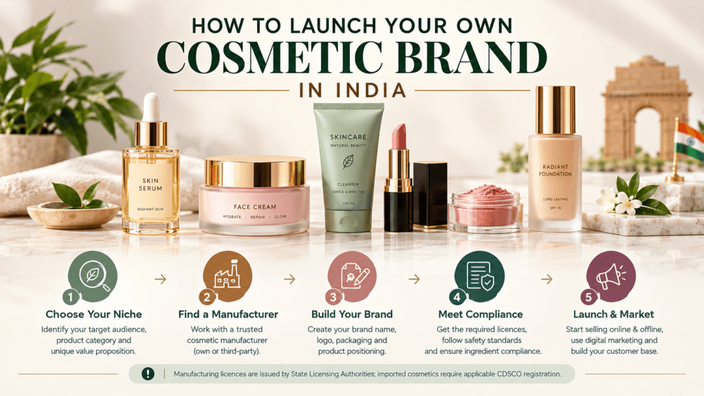 Private Label Cosmetic Manufacturers in India: A Complete Sourcing Guide for New Brands (2026)